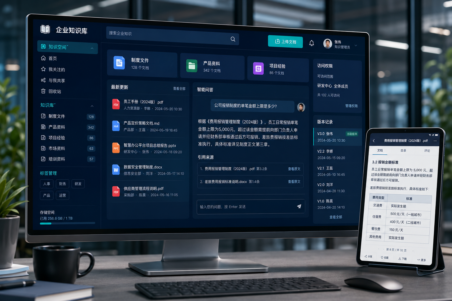 企业 AI 改造－企业知识库产品展示图